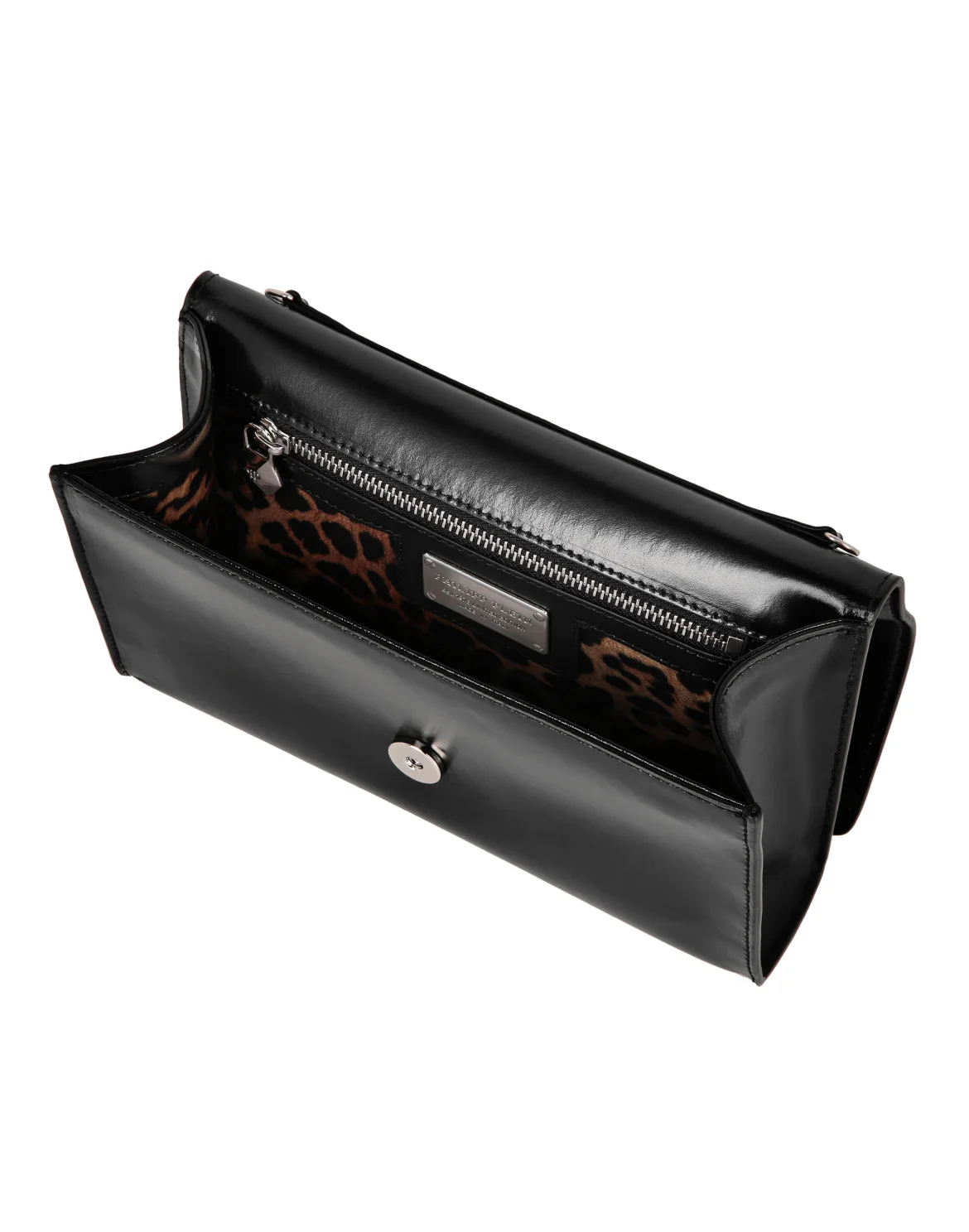 Leather Mirror Shoulder Bag, цвет: Черный