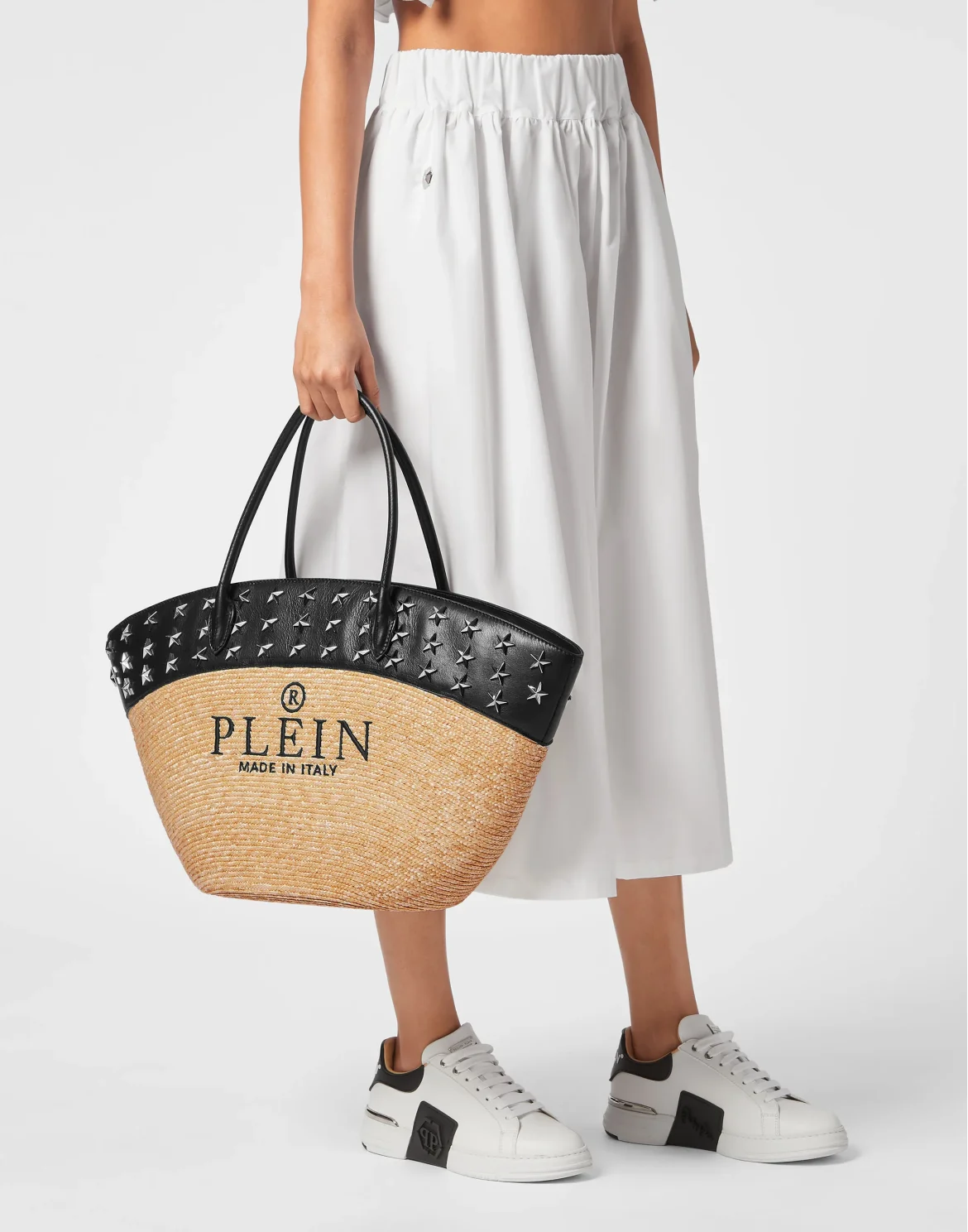 Raffia Handle Bag, цвет: Бежевый