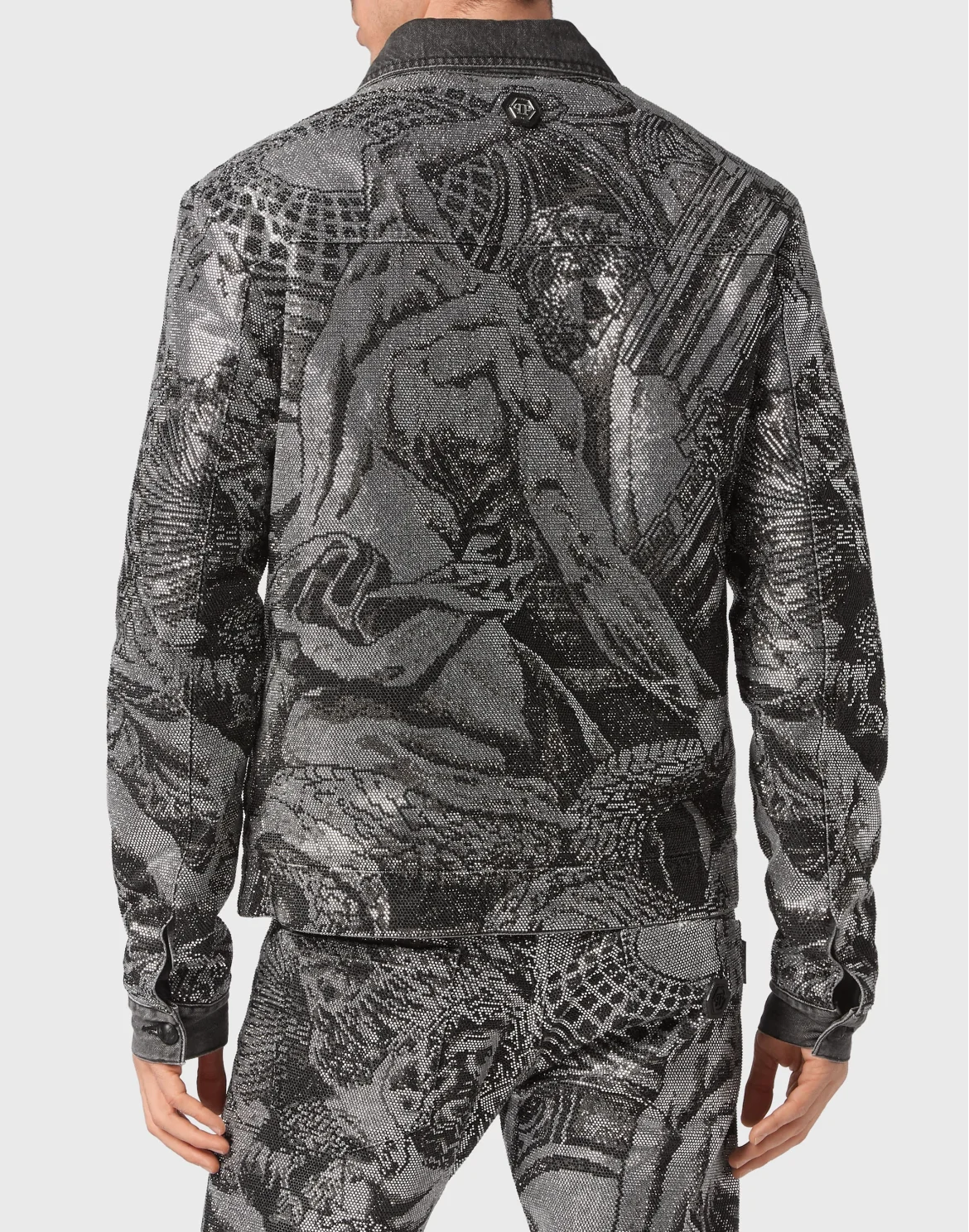 Denim Zip Jacket Tattoo, цвет: Серый