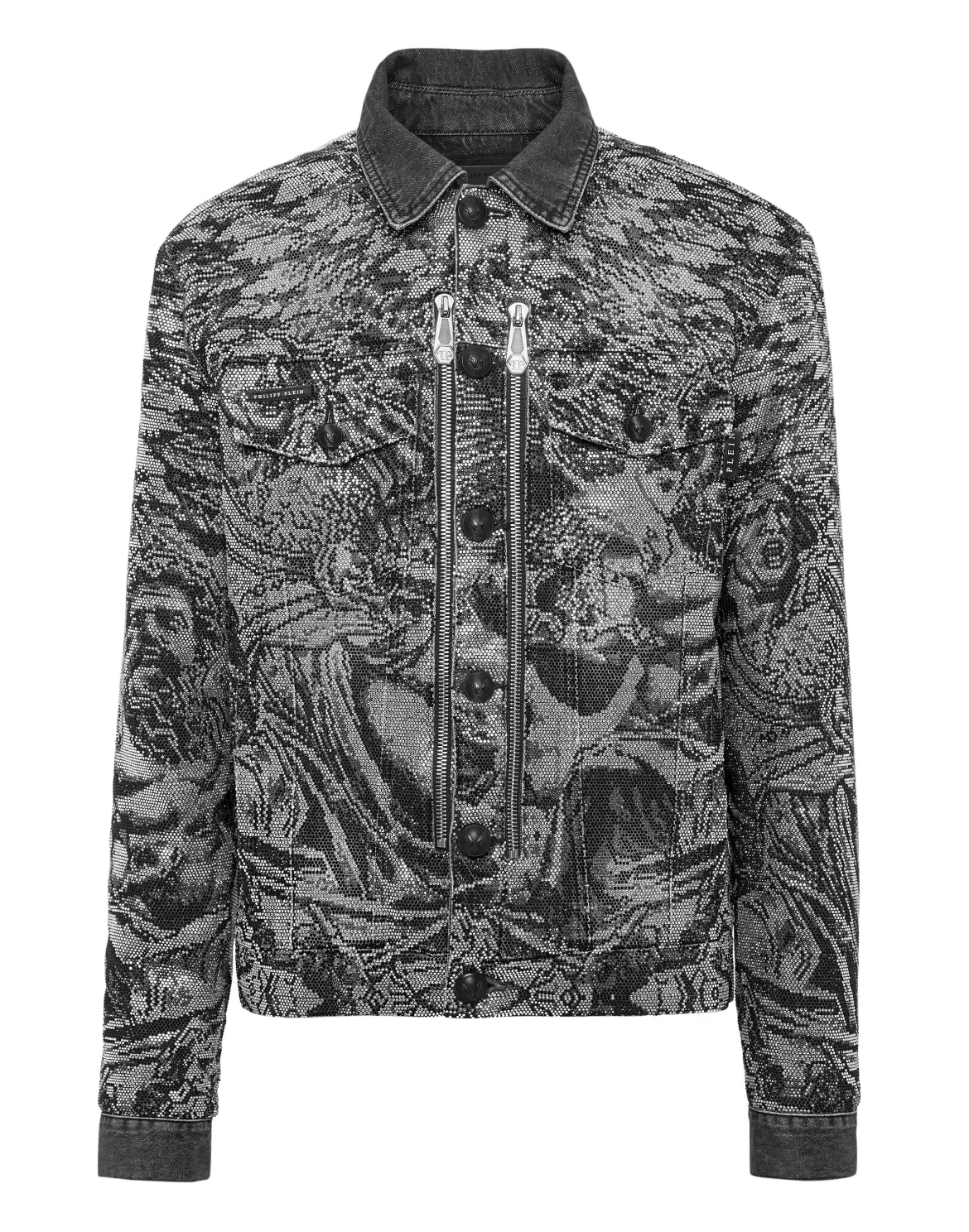 Denim Zip Jacket Tattoo, цвет: Серый