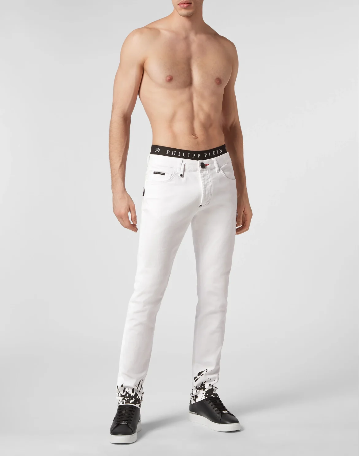 Denim Trousers Super Straight Cut Tattoo, цвет: Белый