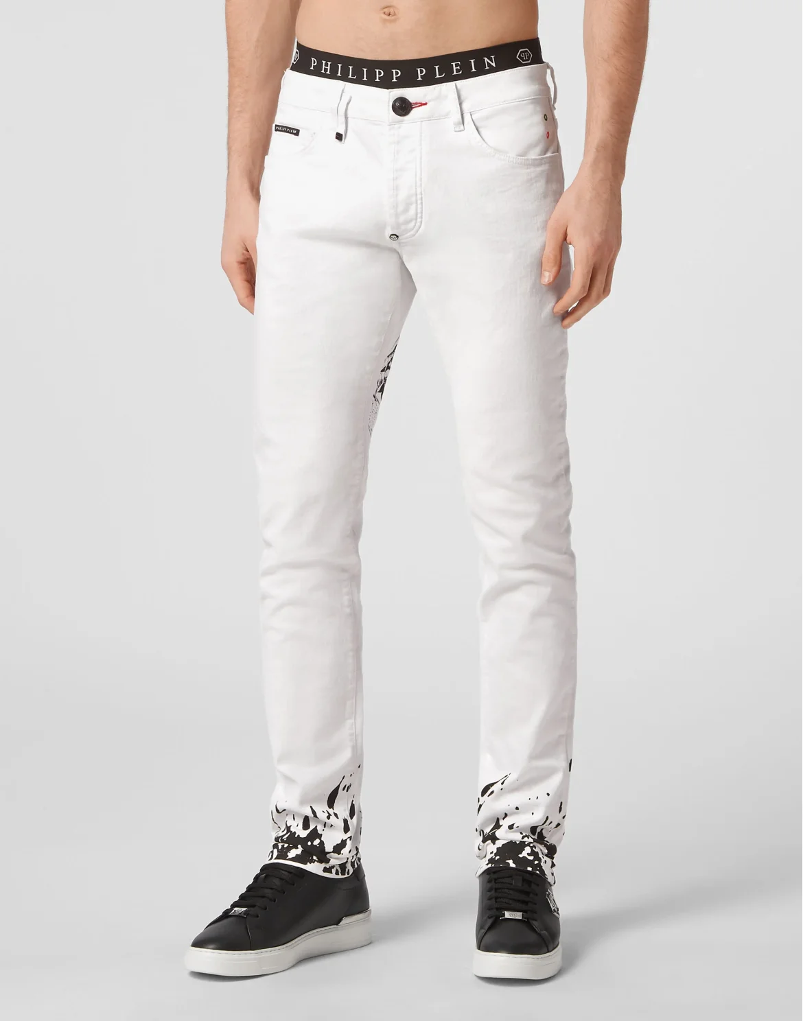Denim Trousers Super Straight Cut Tattoo, цвет: Белый