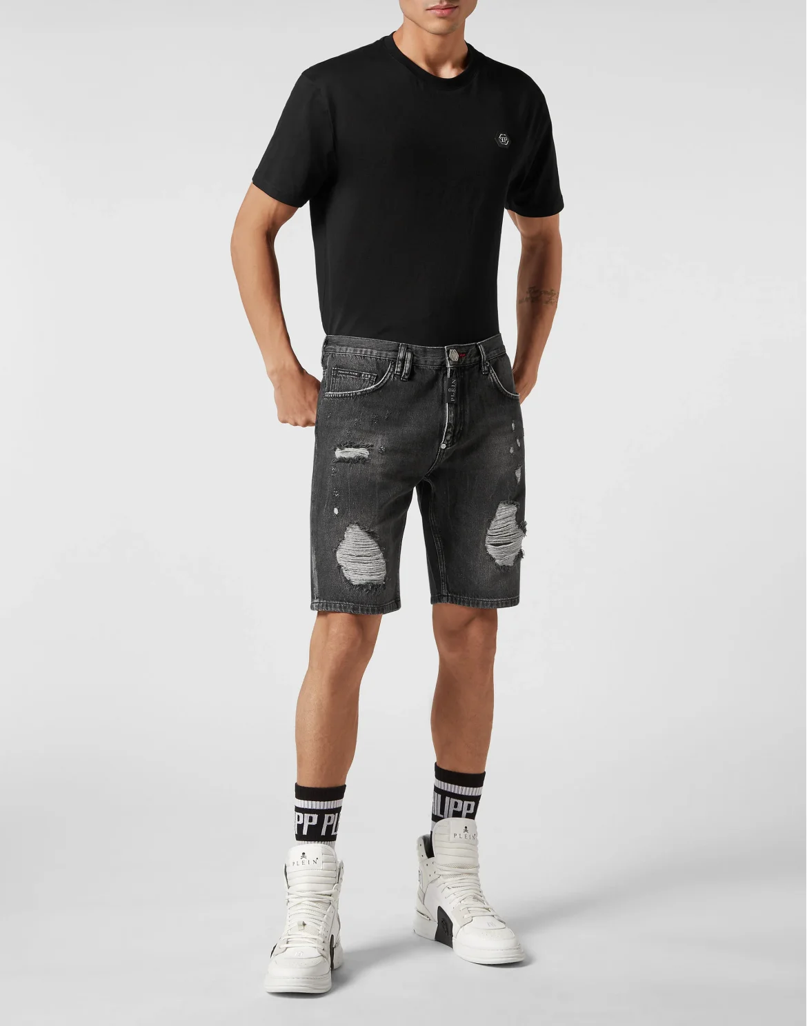 Denim Shorts Mykonos Fit, цвет: Черный
