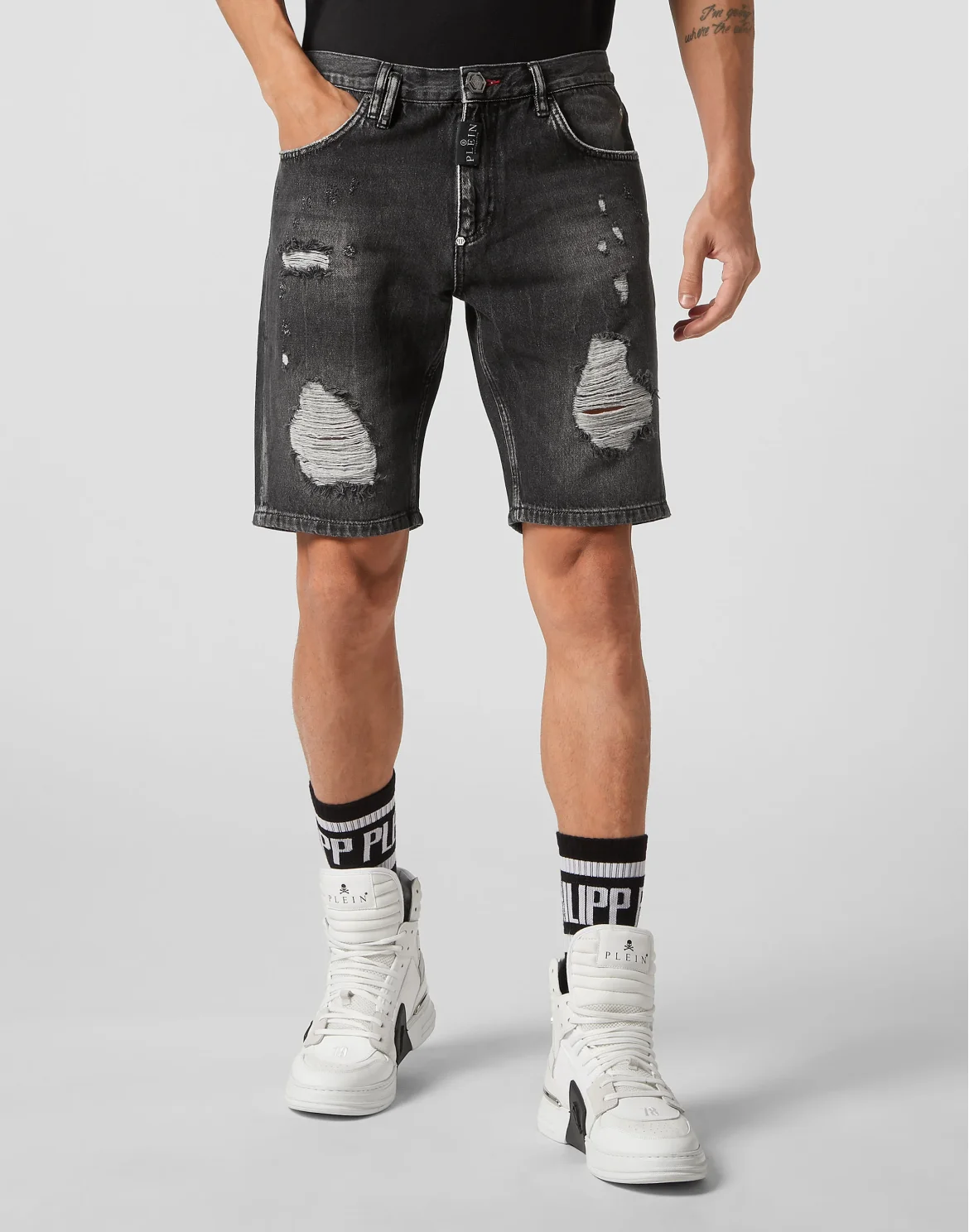 Denim Shorts Mykonos Fit, цвет: Черный
