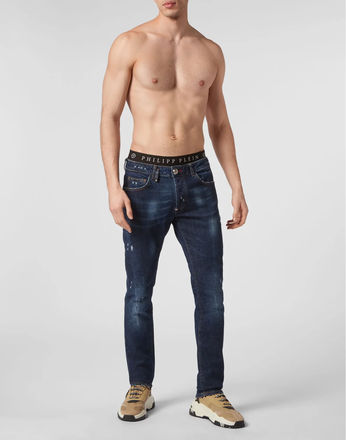 Super Straight Cut Trousers Love, цвет: Синий
