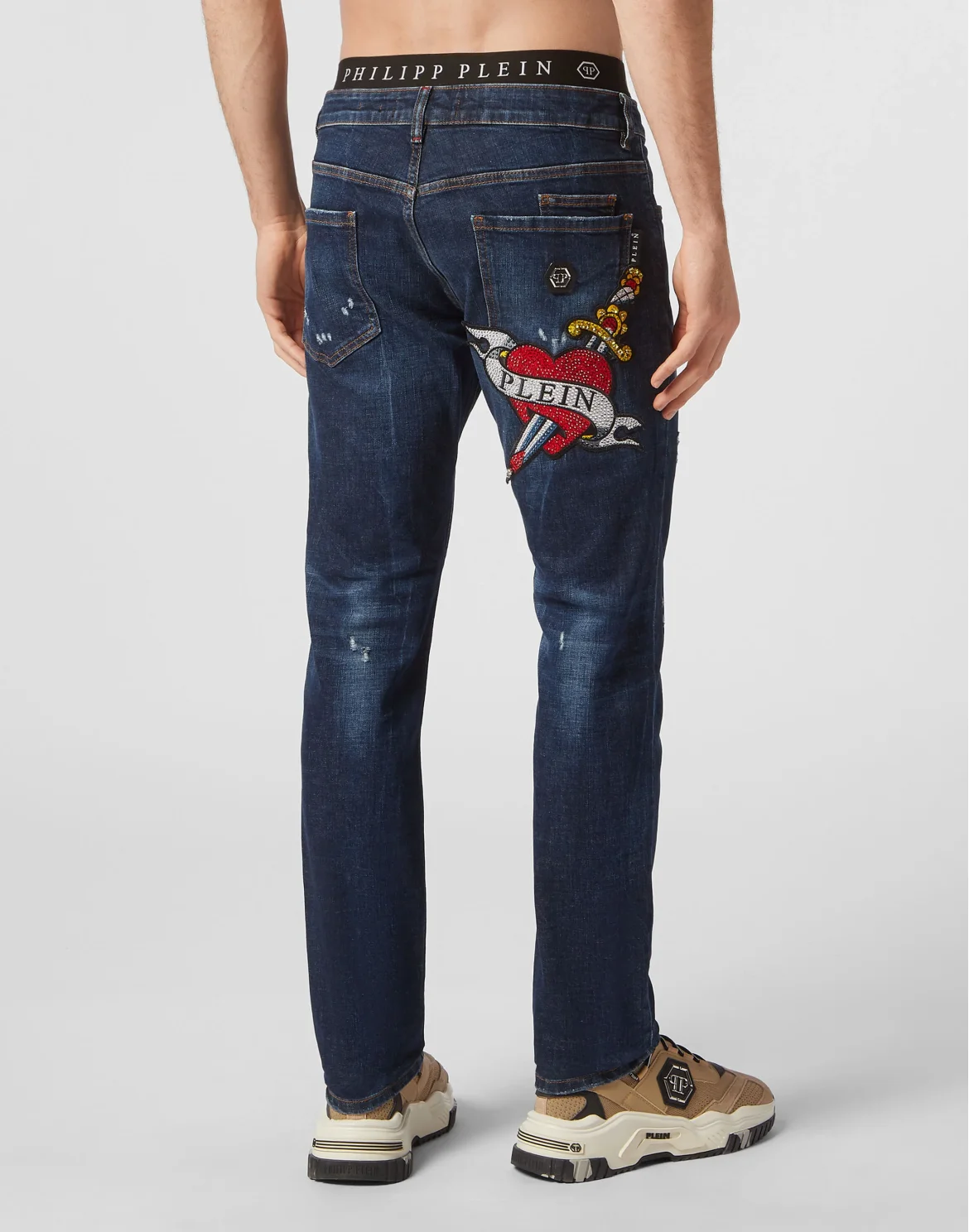 Super Straight Cut Trousers Love, цвет: Синий