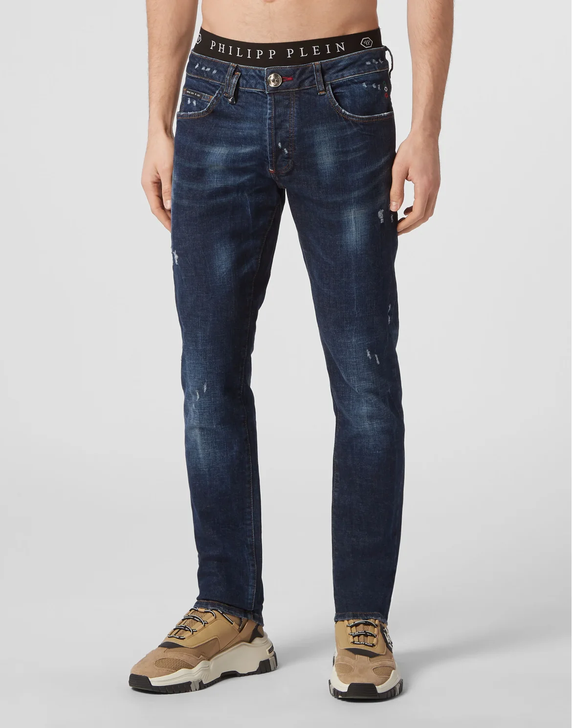Super Straight Cut Trousers Love, цвет: Синий
