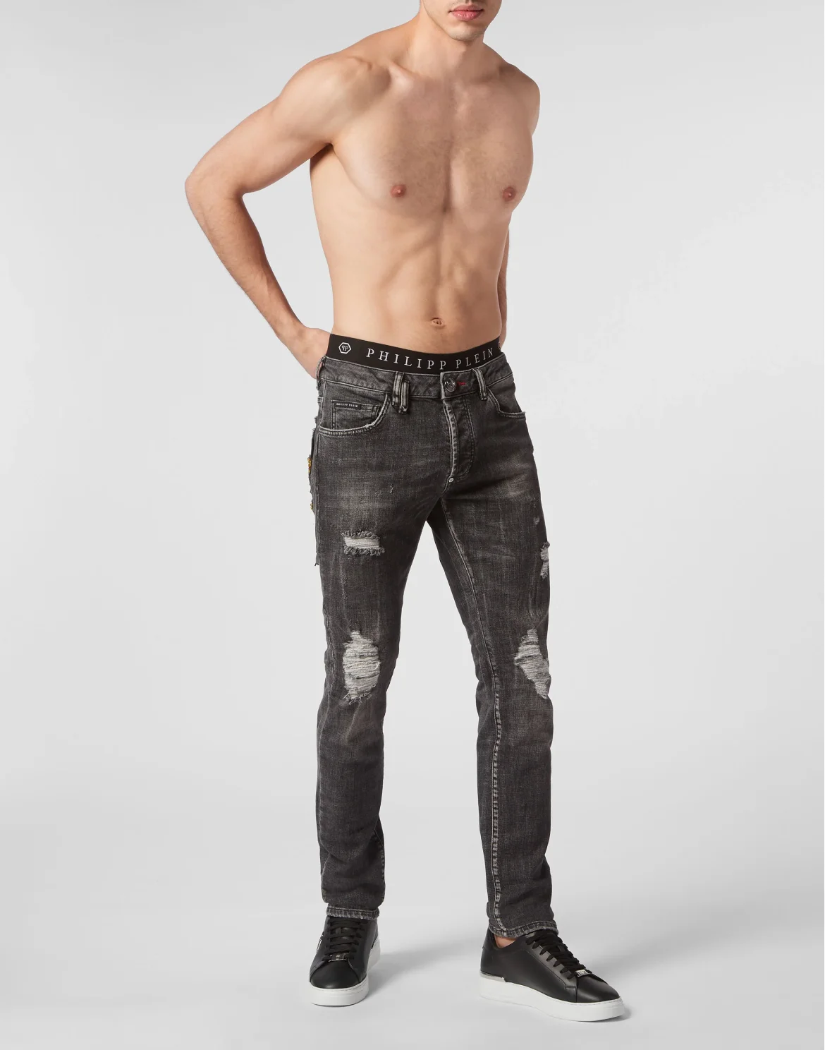 Super Straight Cut Trousers Love, цвет: Черный
