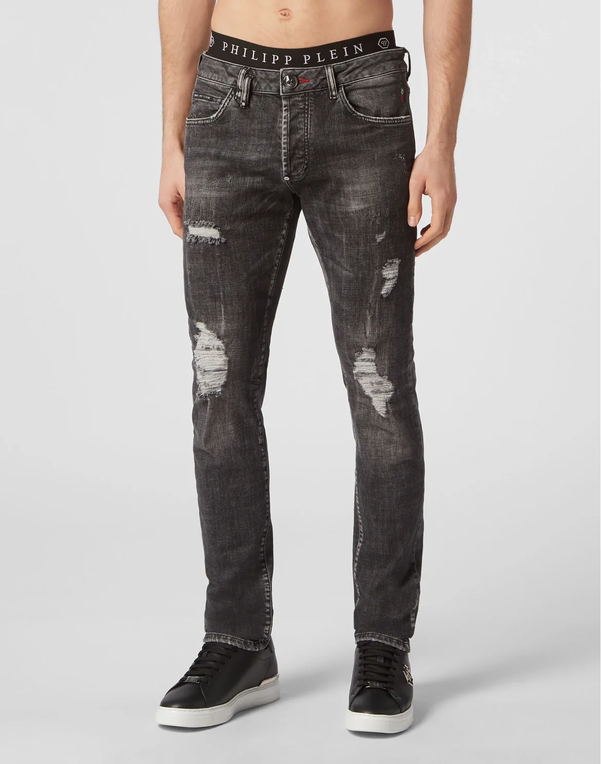 Super Straight Cut Trousers Love, цвет: Черный