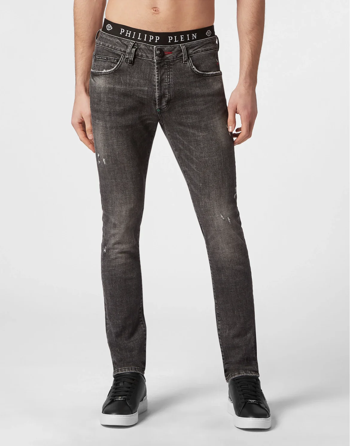 Super Straight Cut Trousers Love Tattoo, цвет: Серый