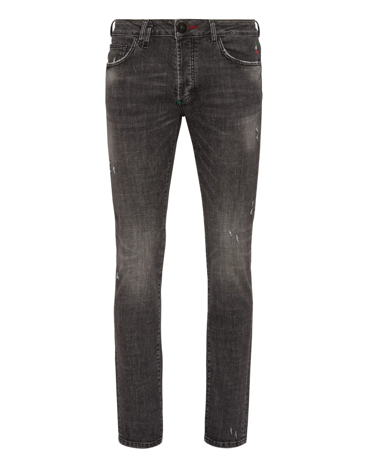 Super Straight Cut Trousers Love Tattoo, цвет: Серый