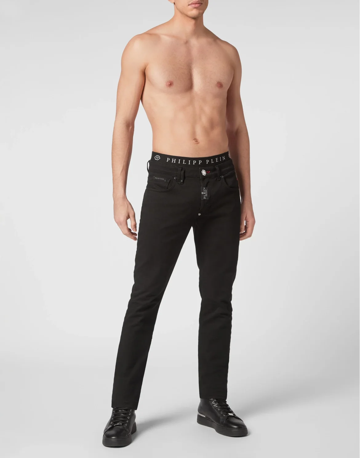 Denim Trousers Super Straight Cut Fit, цвет: Черный