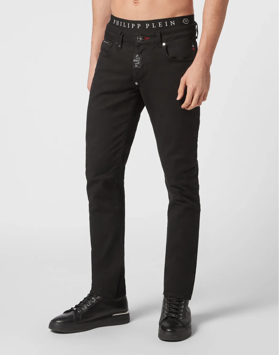 Denim Trousers Super Straight Cut Fit, цвет: Черный
