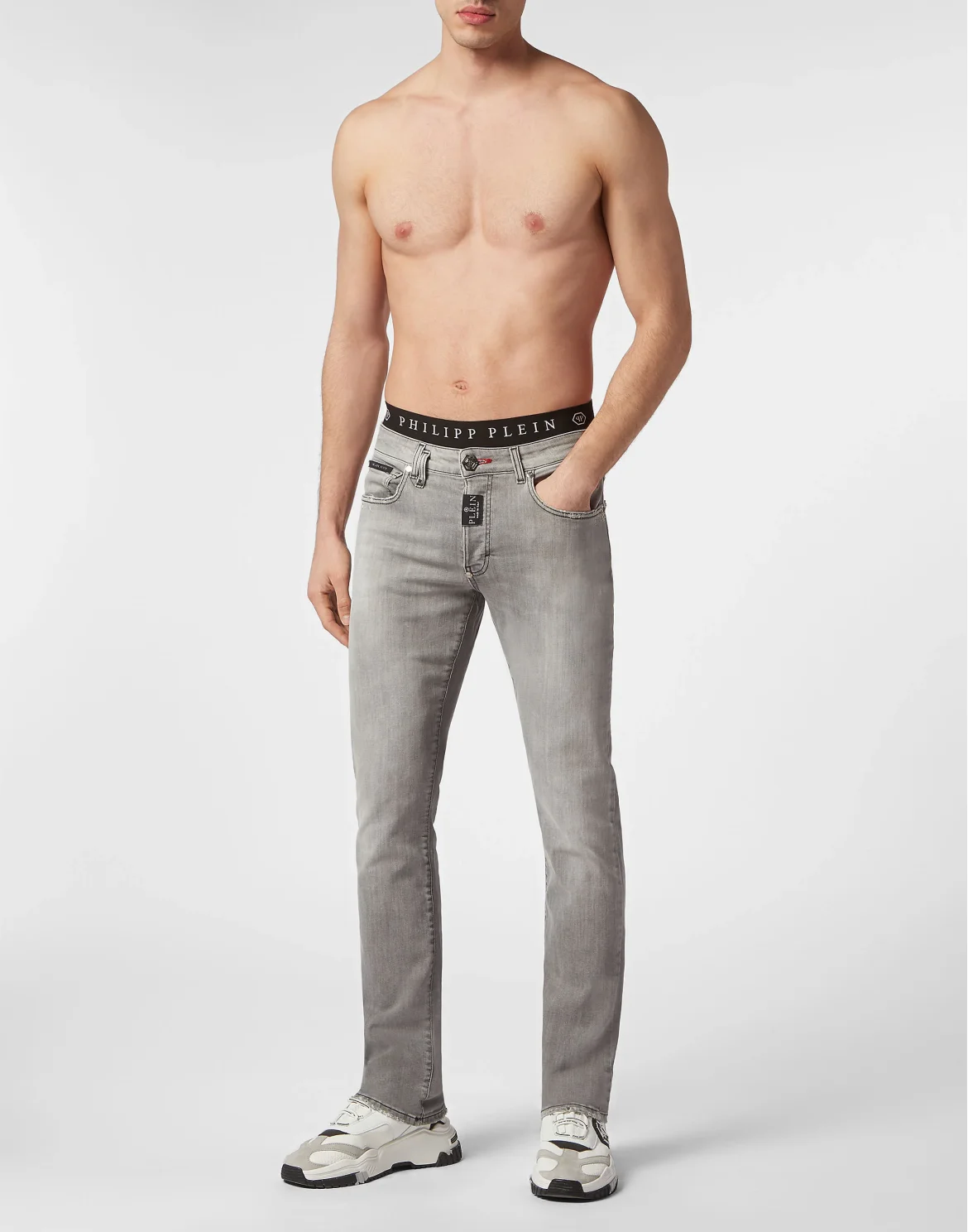 Denim Trousers Straight Supreme Fit, цвет: Серый