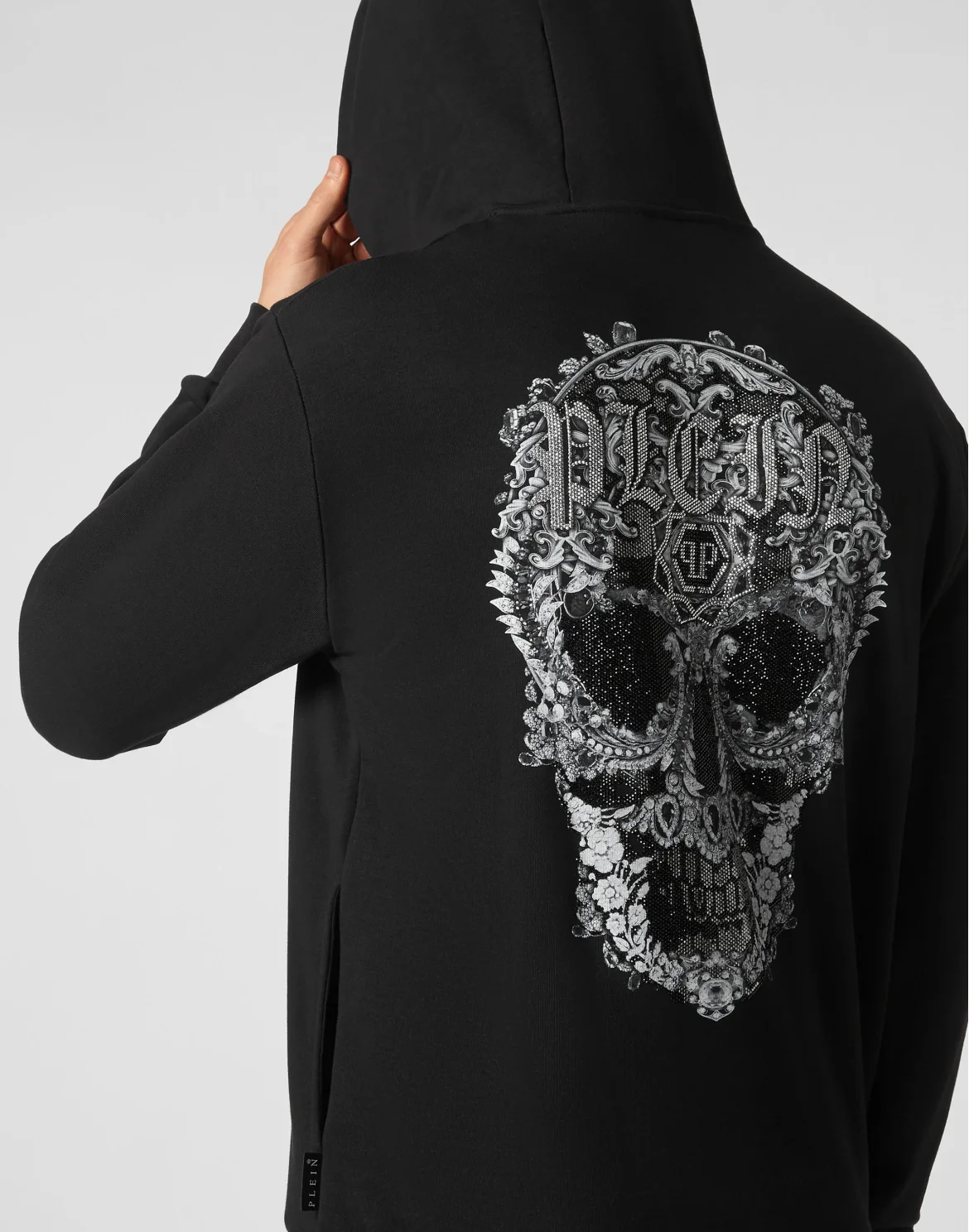 Hoodie sweatshirt Baroque Skull, цвет: Черный