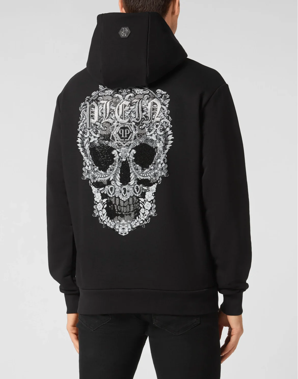 Hoodie sweatshirt Baroque Skull, цвет: Черный