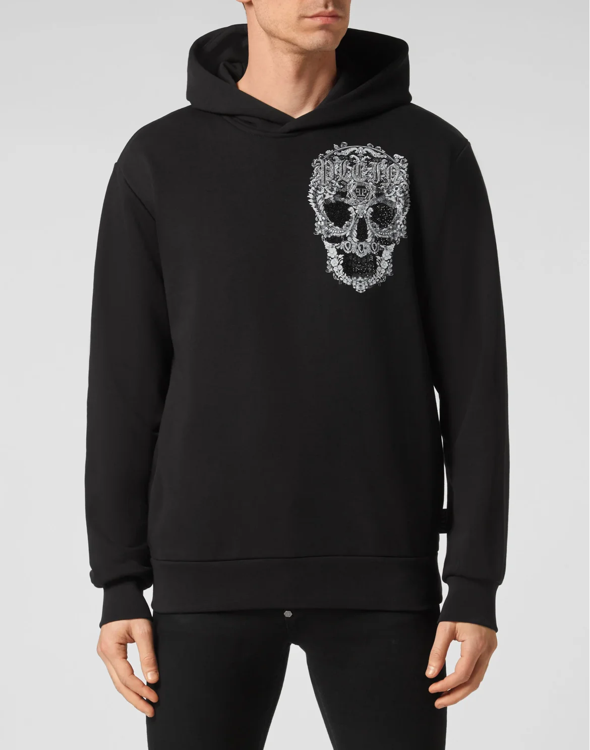 Hoodie sweatshirt Baroque Skull, цвет: Черный