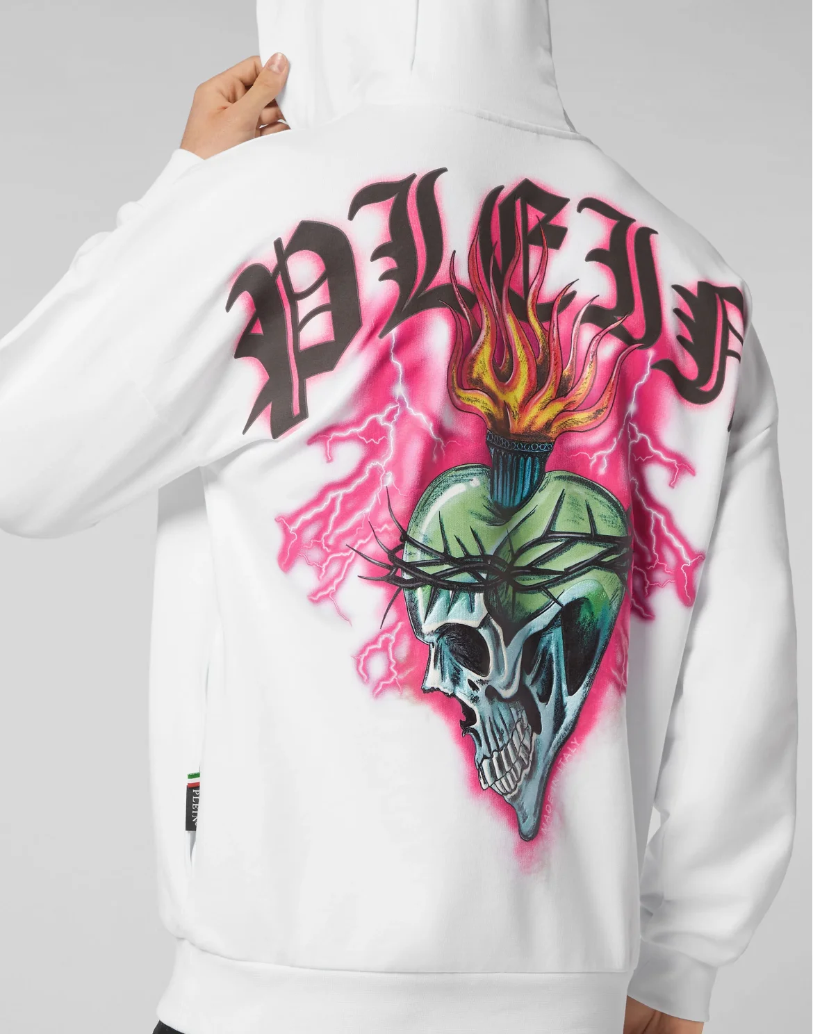 Hoodie Sweatshirt Love Tattoo, цвет: Белый