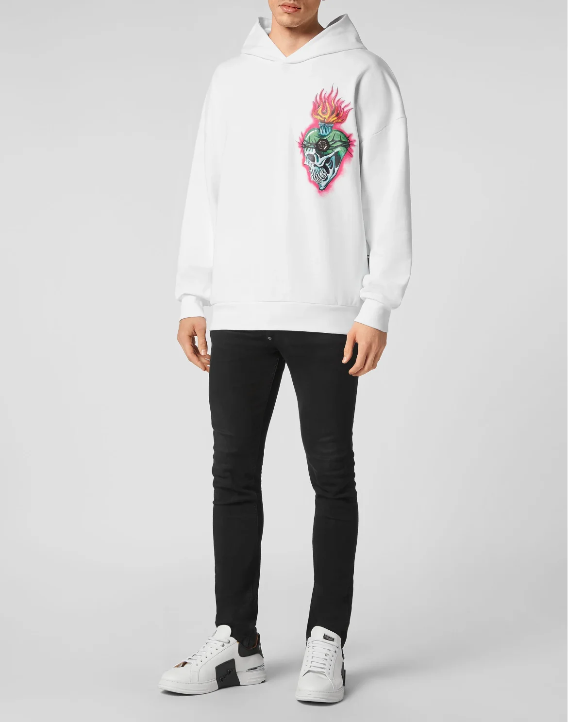 Hoodie Sweatshirt Love Tattoo, цвет: Белый