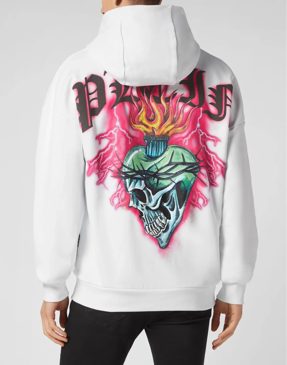 Hoodie Sweatshirt Love Tattoo, цвет: Белый