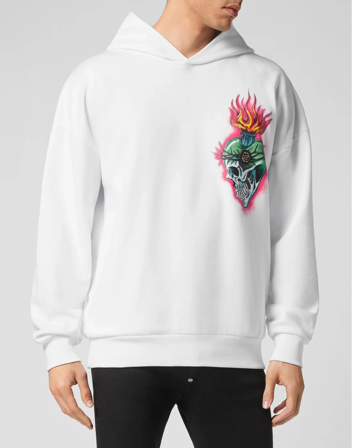 Hoodie Sweatshirt Love Tattoo, цвет: Белый