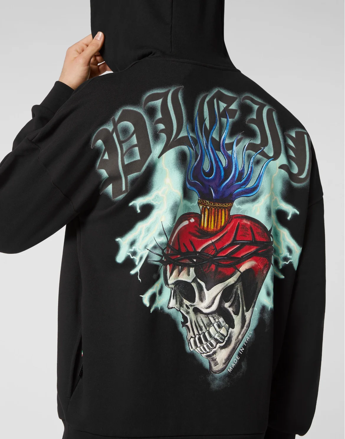 Hoodie Sweatshirt Love Tattoo, цвет: Черный