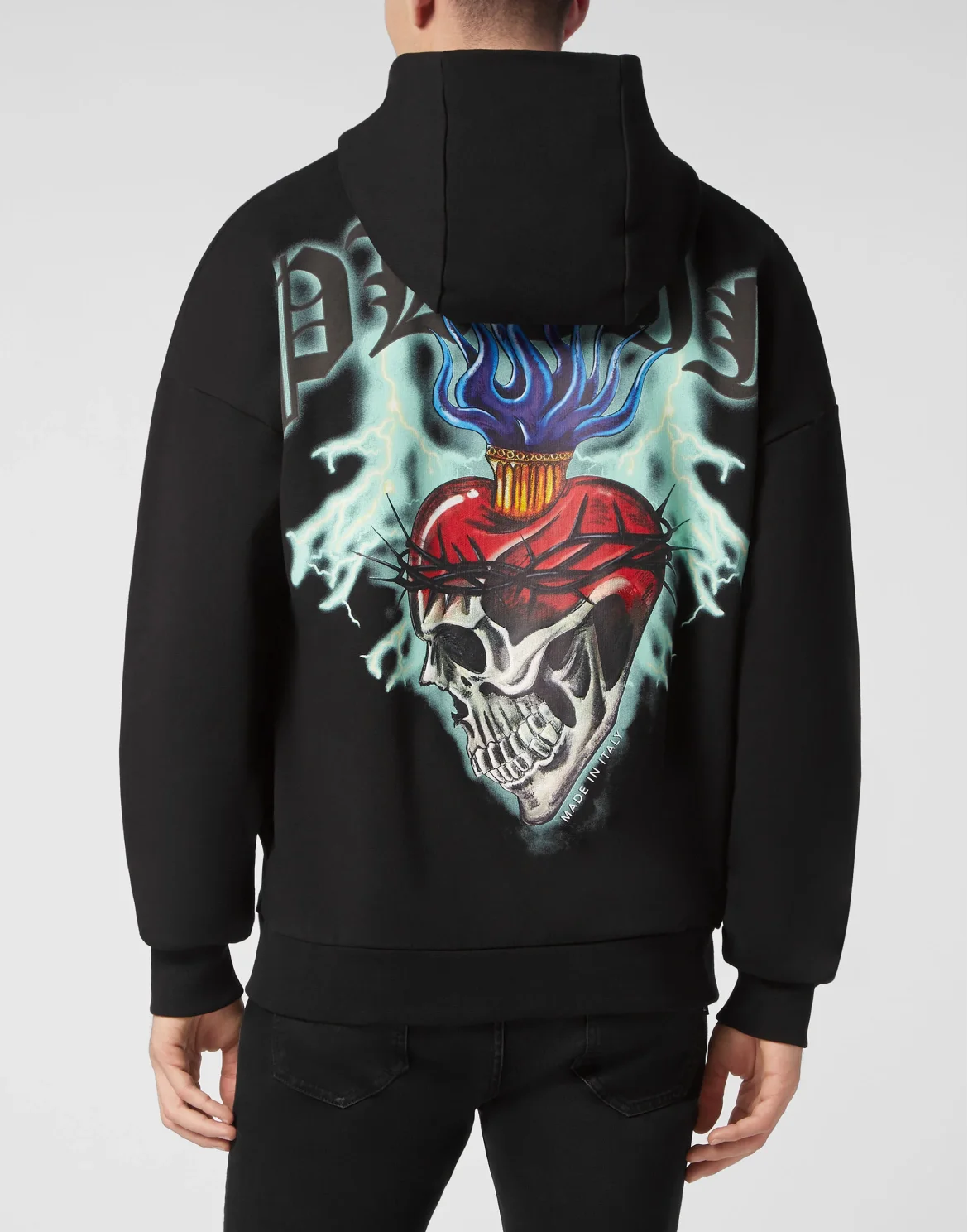 Hoodie Sweatshirt Love Tattoo, цвет: Черный