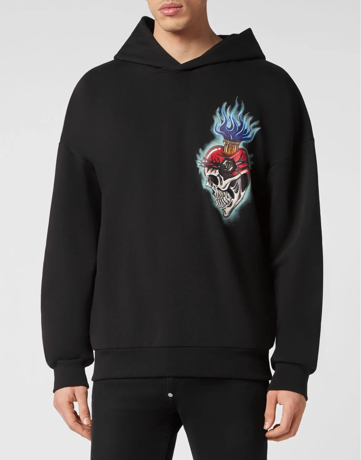Hoodie Sweatshirt Love Tattoo, цвет: Черный