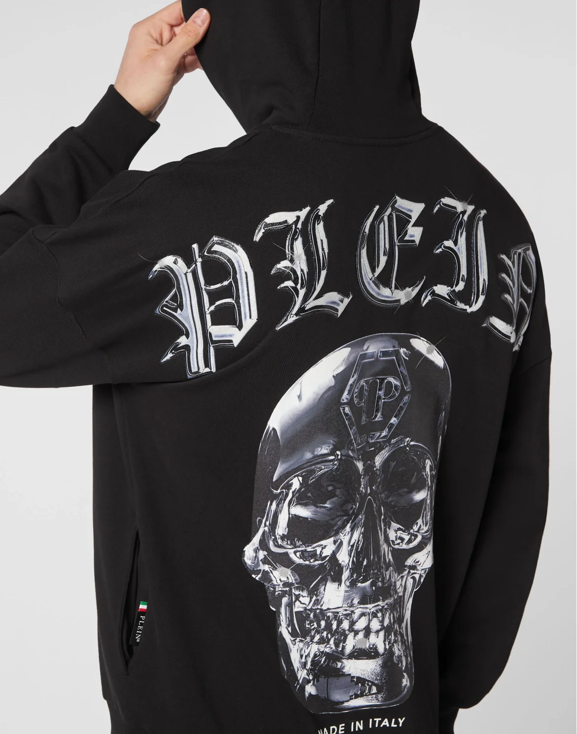 Hoodie Sweatshirt Glass Skull, цвет: Черный