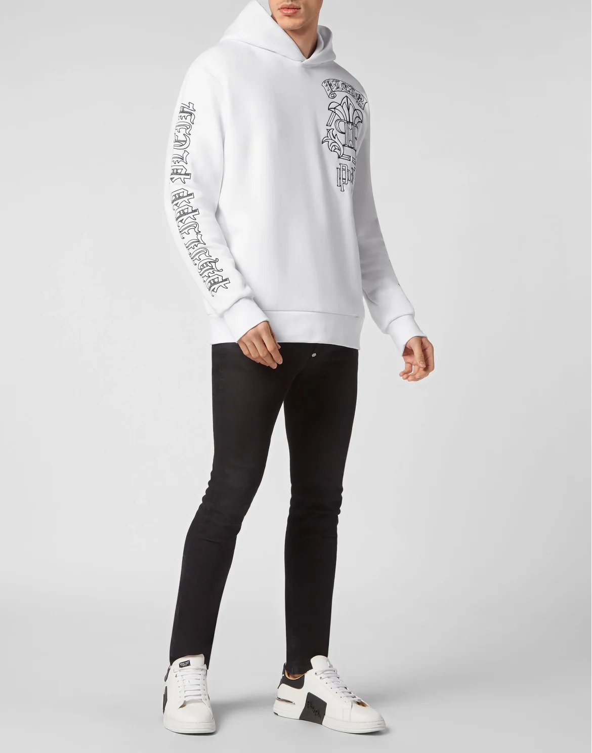 Hoodie sweatshirt Gothic Banner, цвет: Белый