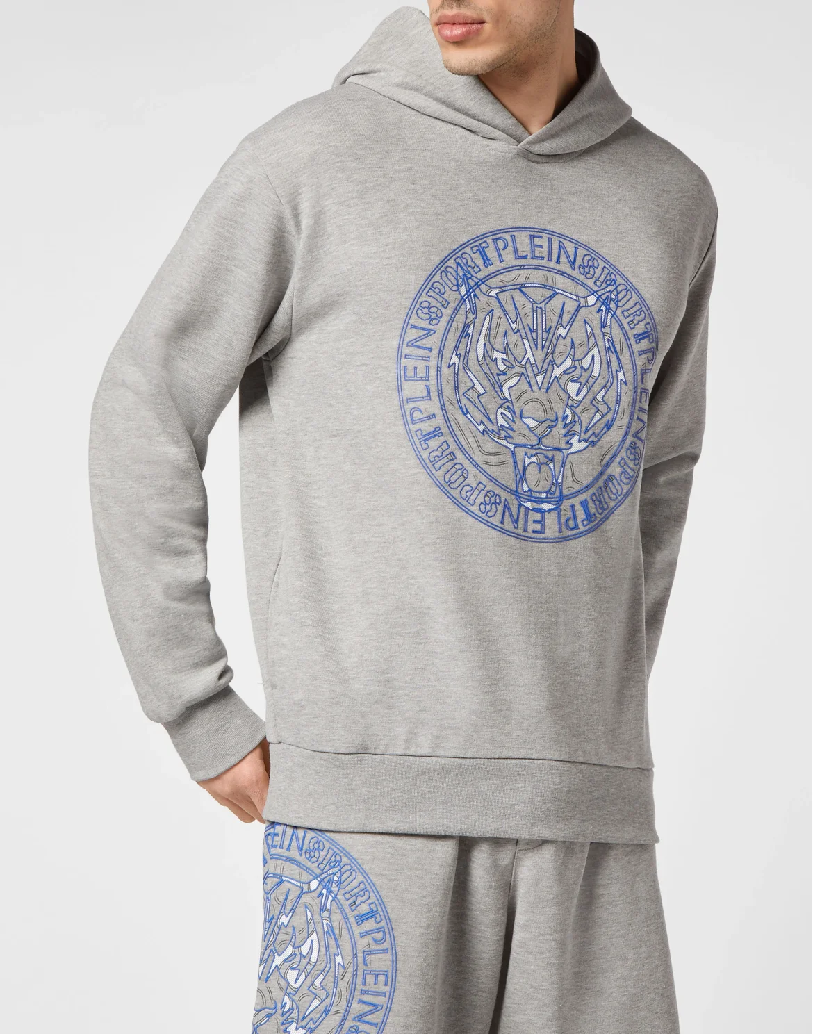 Hoodie Sweatshirt Tiger, цвет: Серый