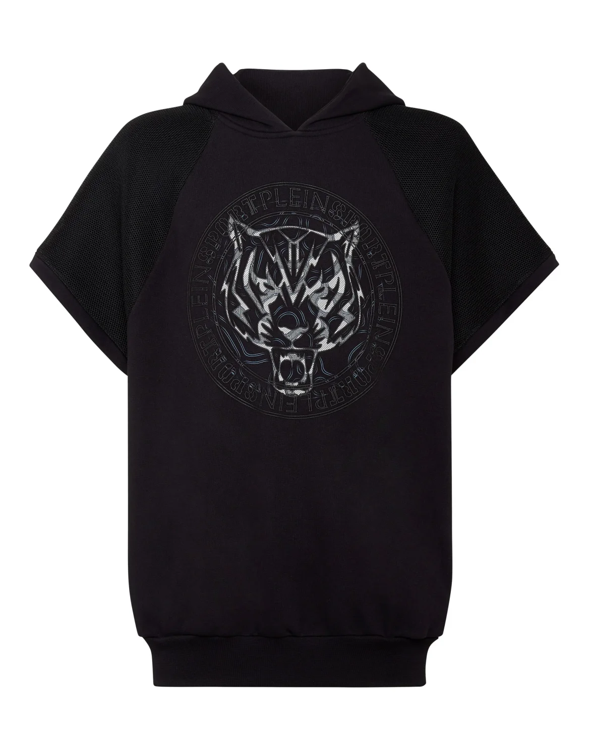 Sleeveless Hoodie Sweatshirt Tiger, цвет: Черный