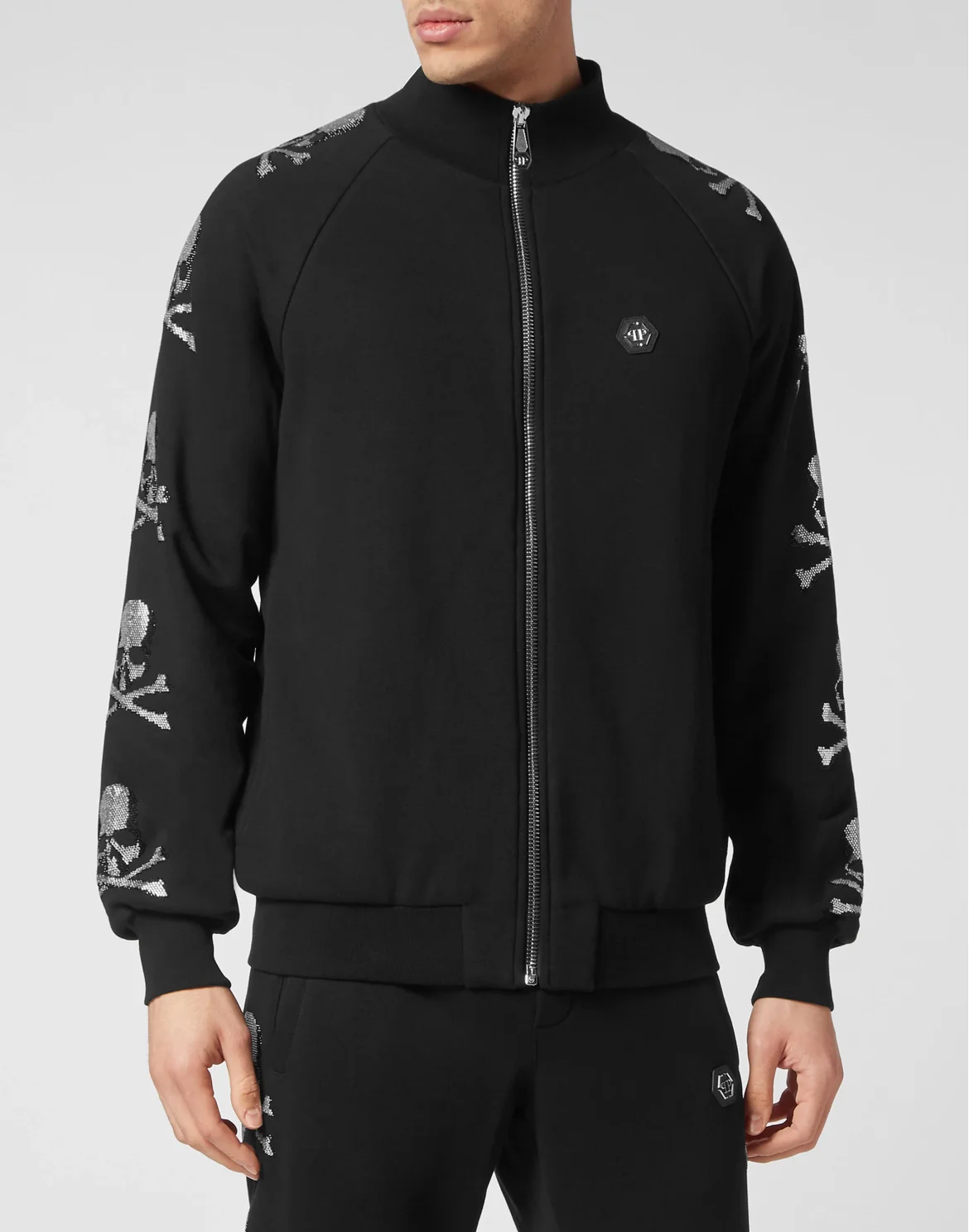 Jogging Tracksuit: Top/Trousers Skull&Bones, цвет: Черный