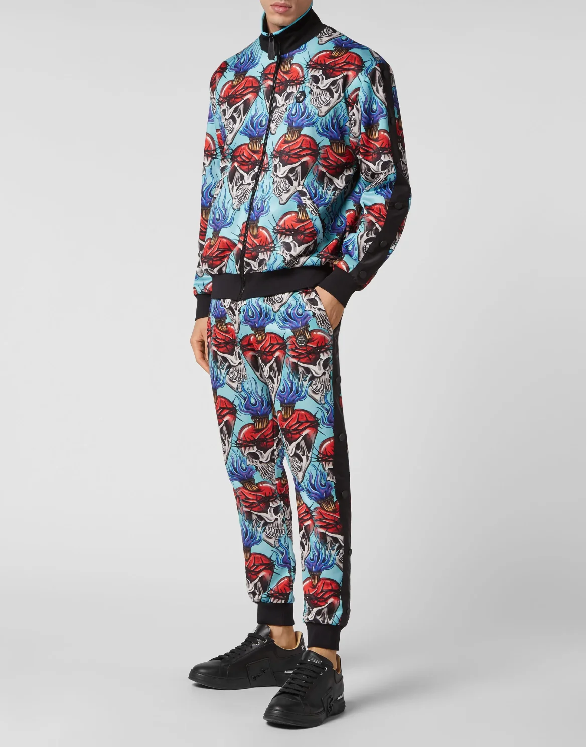 Triacetate Jogging Tracksuit: Top/Trousers Love Tattoo, цвет: Бирюзовый