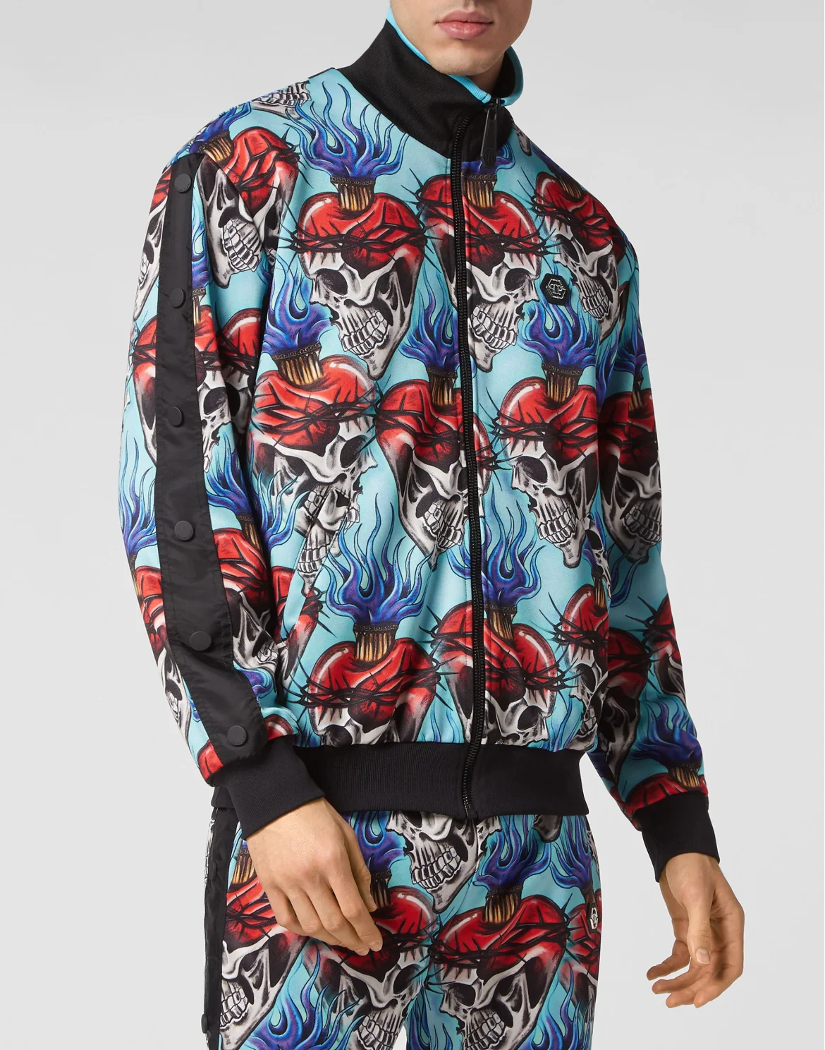 Triacetate Jogging Tracksuit: Top/Trousers Love Tattoo, цвет: Бирюзовый