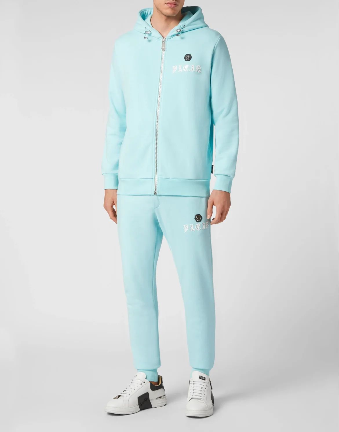 Jogging Tracksuit: Hoodie/Trousers Gothic Plein, цвет: Голубой