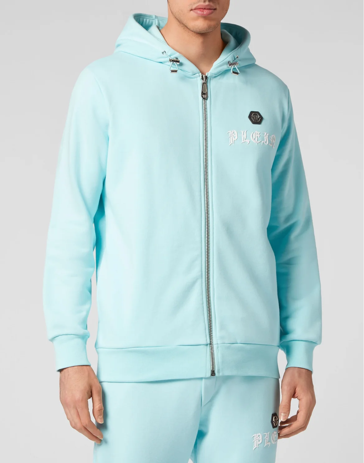 Jogging Tracksuit: Hoodie/Trousers Gothic Plein, цвет: Голубой