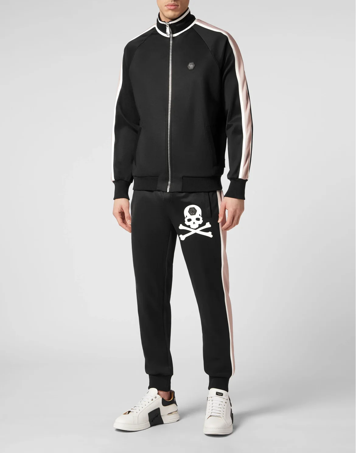 Jogging Tracksuit: Top/Trousers Skull&Bones, цвет: Черный