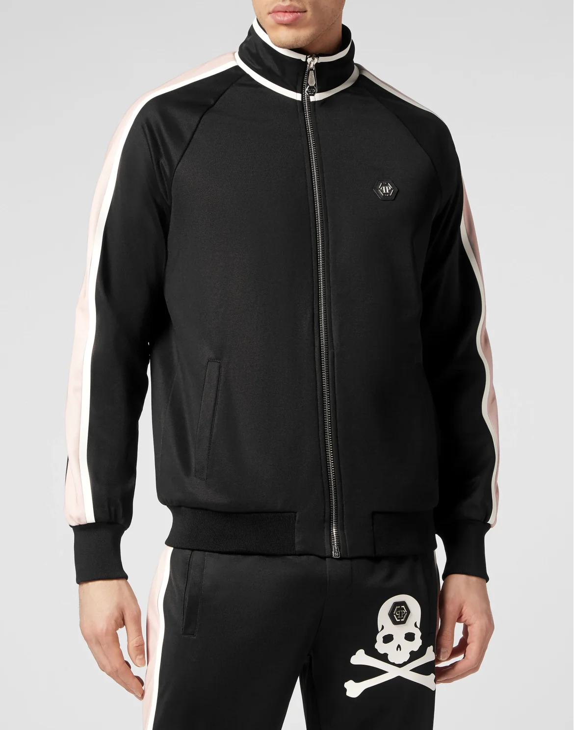 Jogging Tracksuit: Top/Trousers Skull&Bones, цвет: Черный