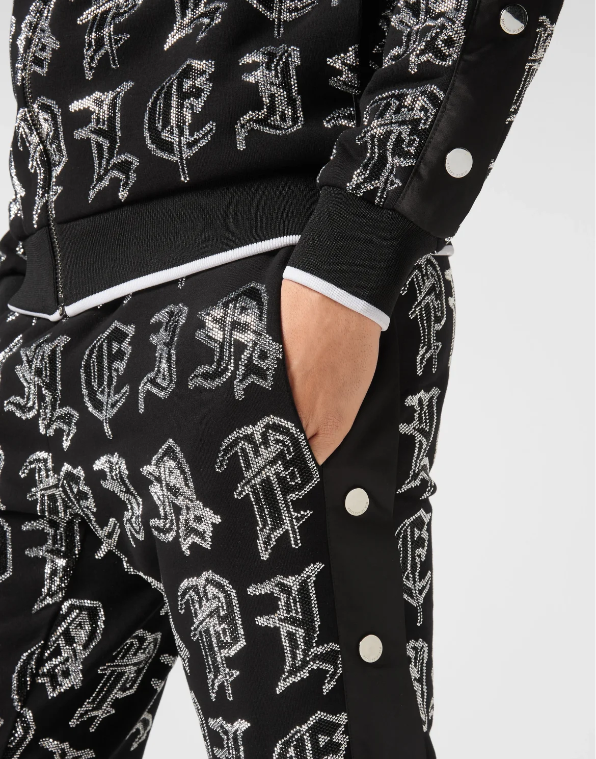 Jogging Tracksuit: Top/Trousers Gothic Plein, цвет: Черный