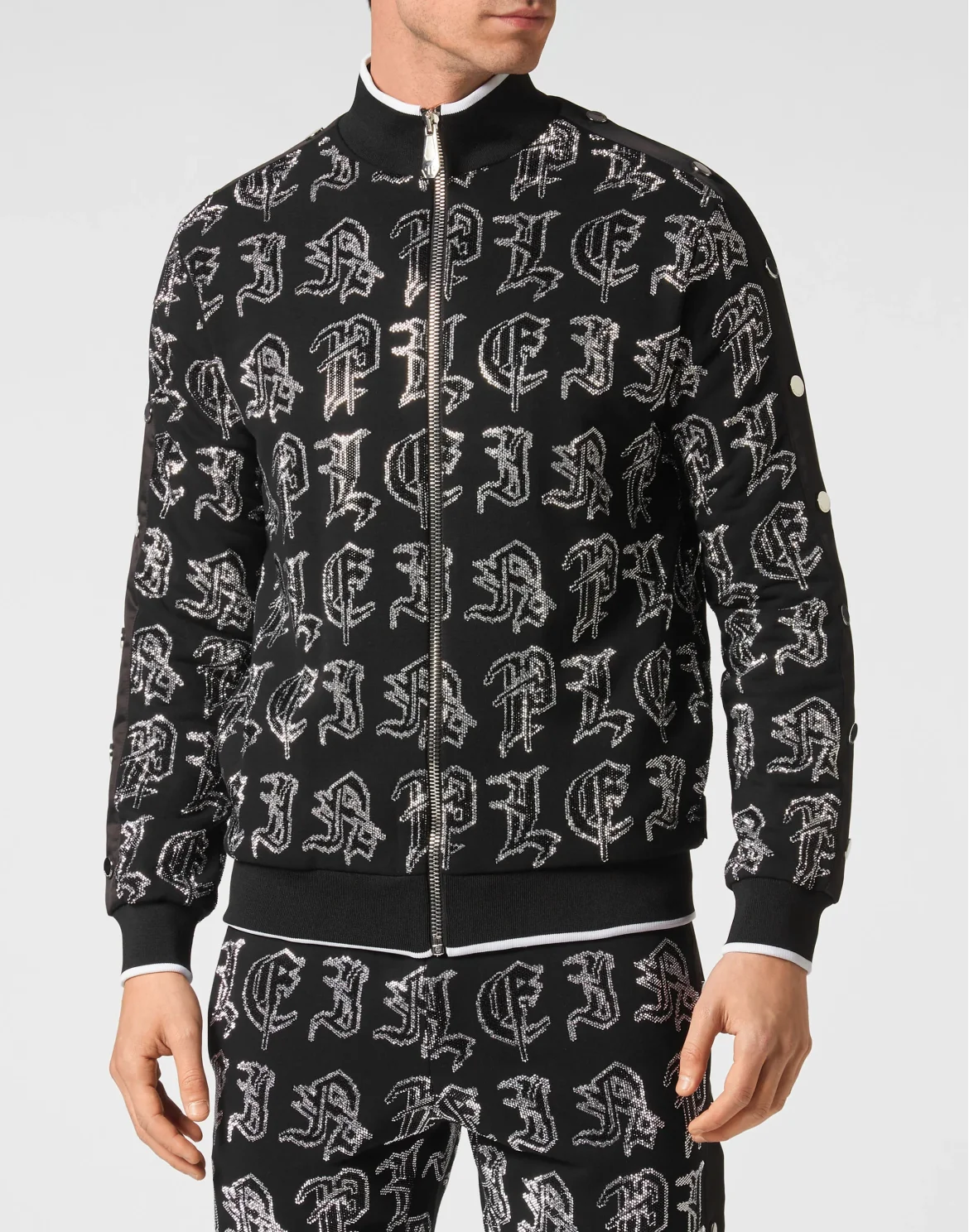 Jogging Tracksuit: Top/Trousers Gothic Plein, цвет: Черный
