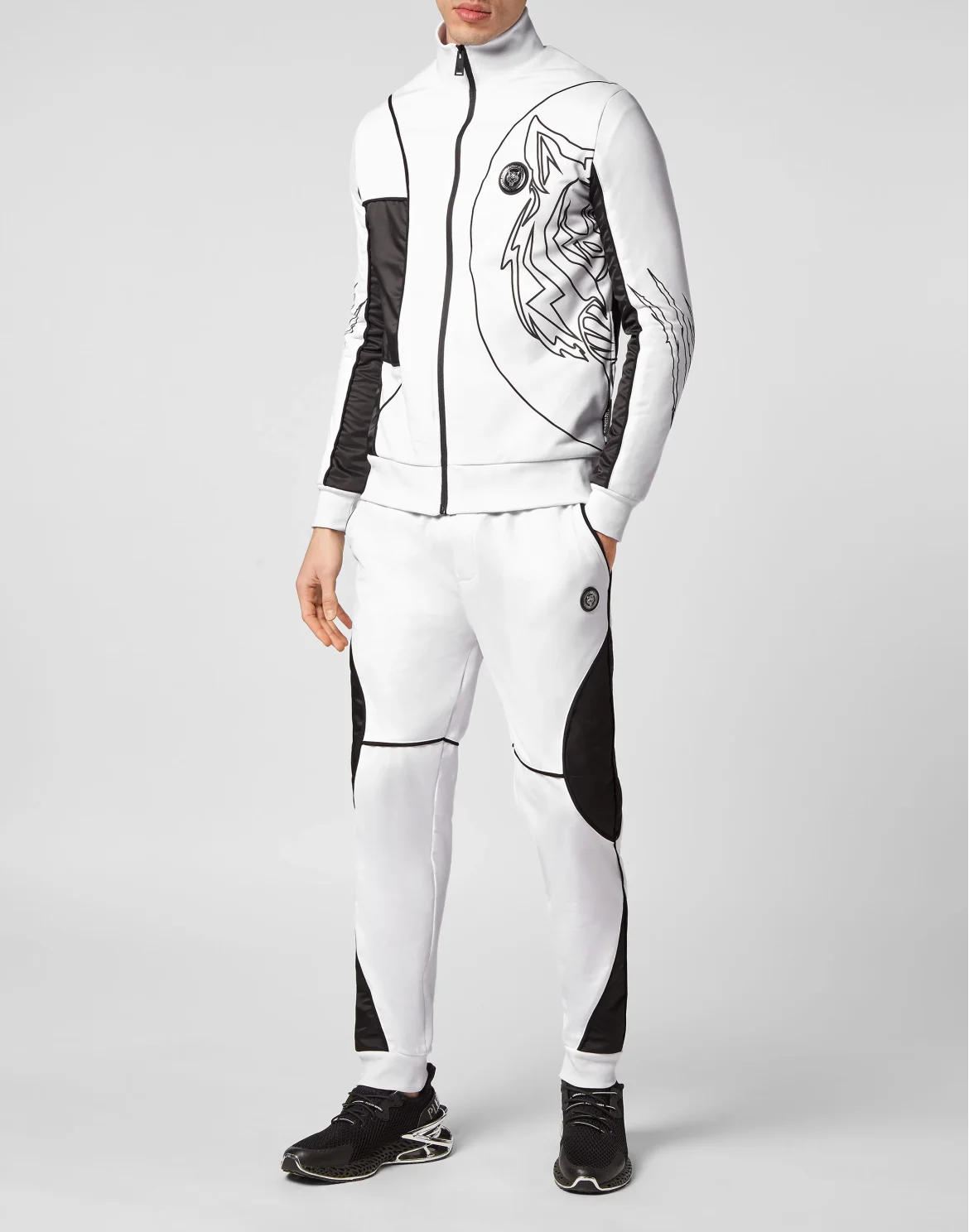 Jogging Tracksuit:Top/Trousers Tiger, цвет: Белый