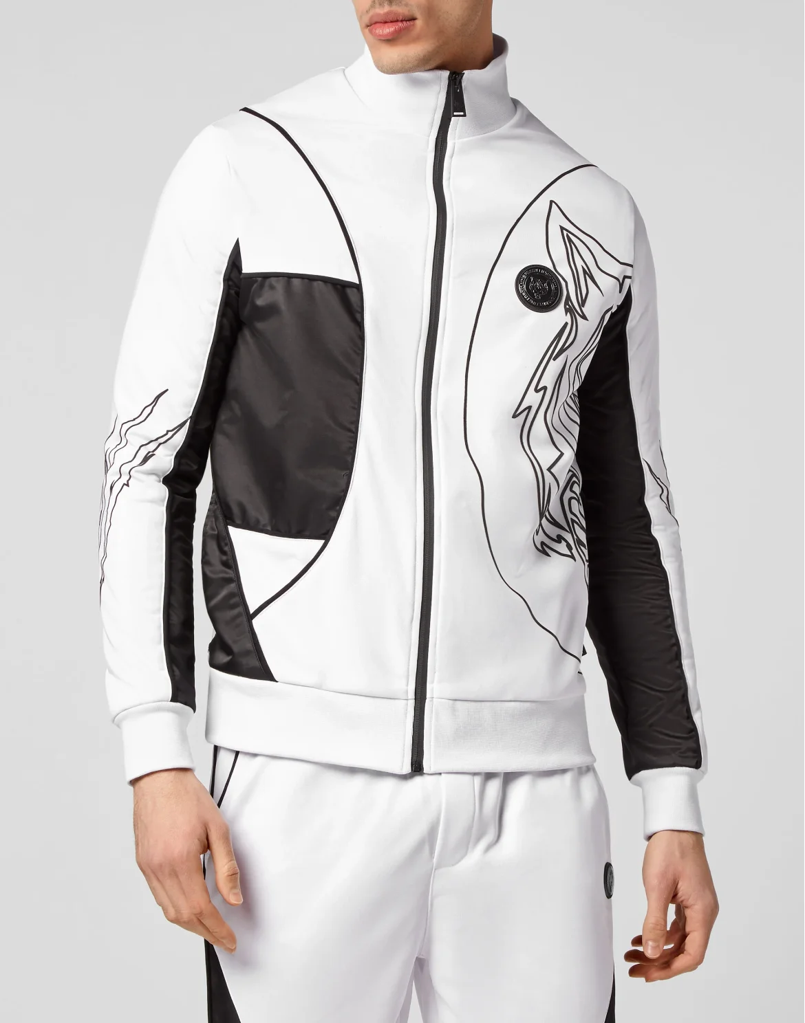 Jogging Tracksuit:Top/Trousers Tiger, цвет: Белый