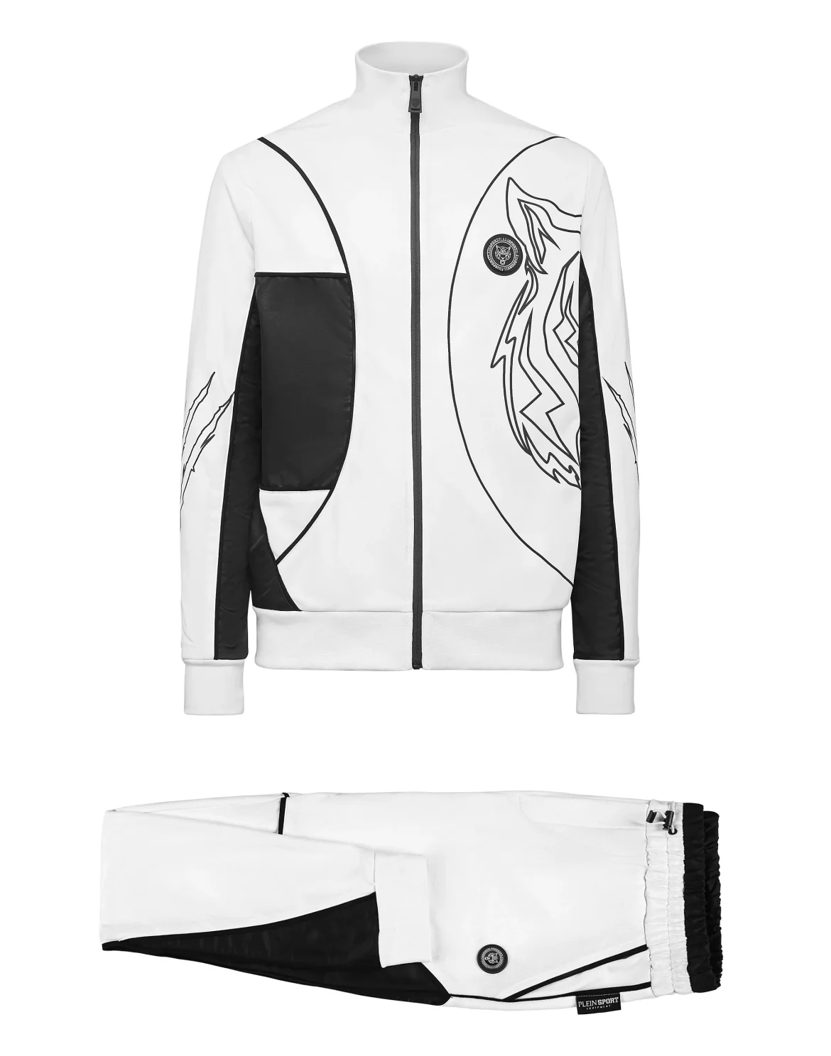 Jogging Tracksuit:Top/Trousers Tiger, цвет: Белый