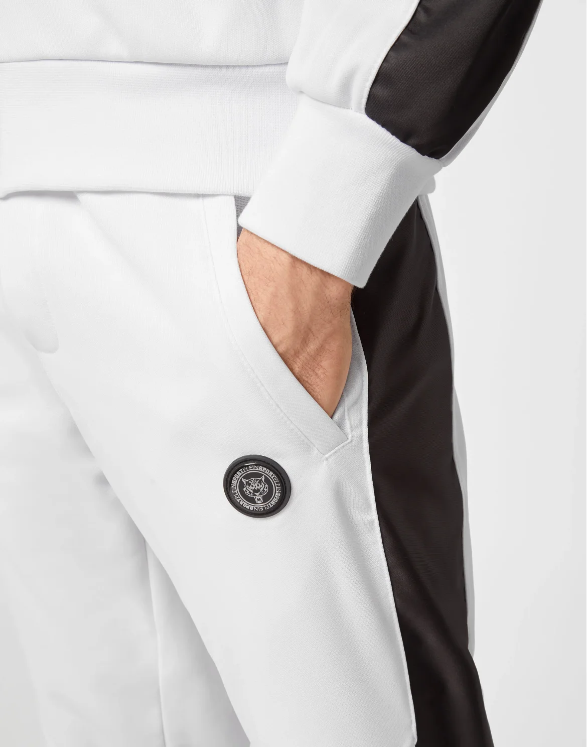 Jogging Tracksuit:Top/Trousers Tiger, цвет: Белый