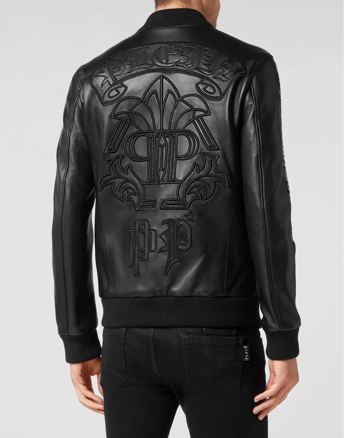 Leather Bomber Gothic Banner, цвет: Черный