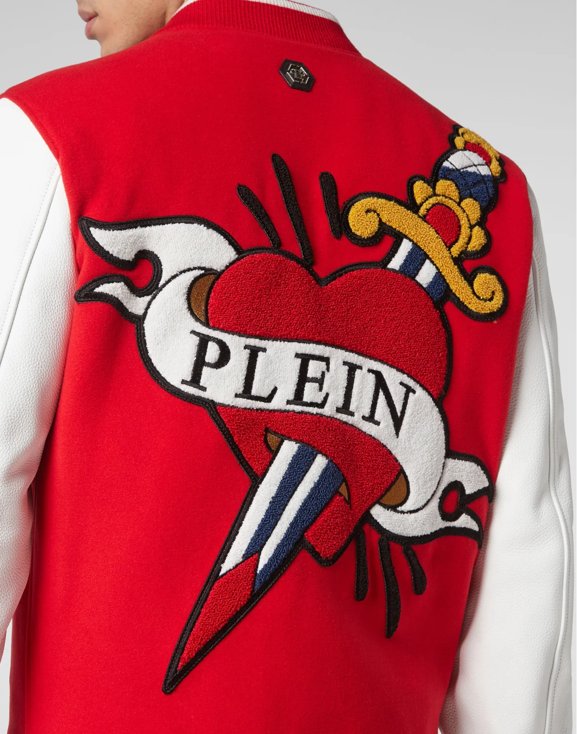 Wool and Letaher Bomber Love Angel, цвет: Красный