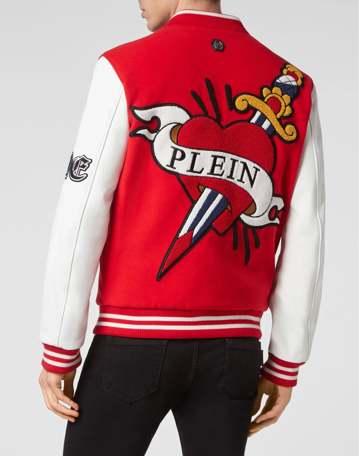 Wool and Letaher Bomber Love Angel, цвет: Красный