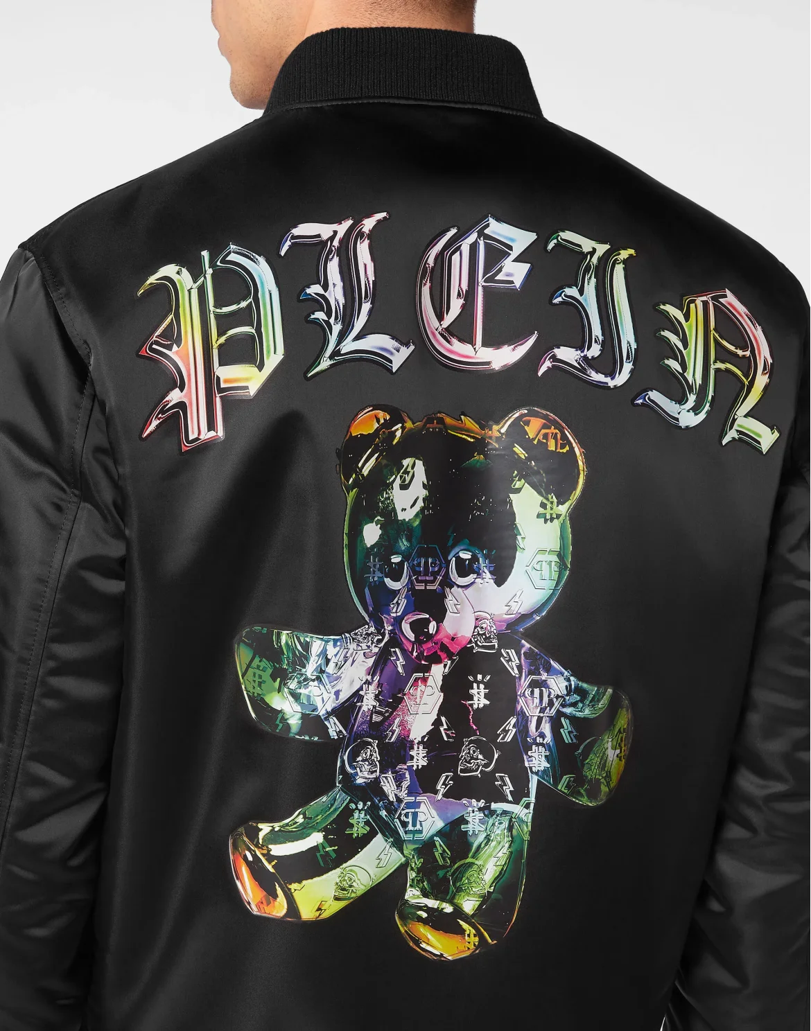 Satin Bomber Teddy Glass, цвет: Черный