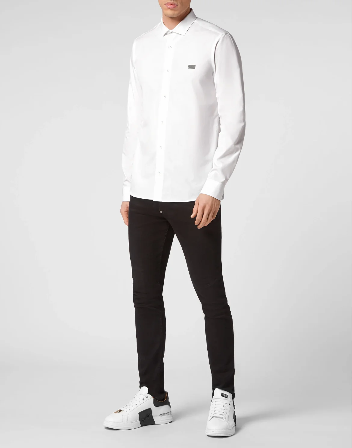 Shirt Sugar Daddy Cut LS Gothic Banner, цвет: Белый